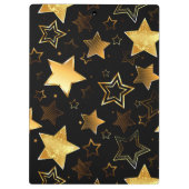 Naadloos patroon met gouden sterren klembord (Achterkant)