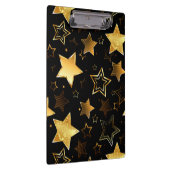 Naadloos patroon met gouden sterren klembord (Rechts)