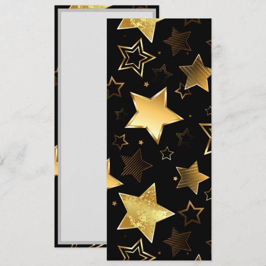 Naadloos patroon met gouden sterren menu (Voorkant / Achterkant)