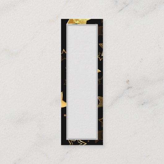 Naadloos patroon met gouden sterren mini visitekaartje (Achterkant)