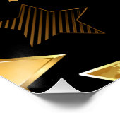 Naadloos patroon met gouden sterren perfect poster (Hoek)