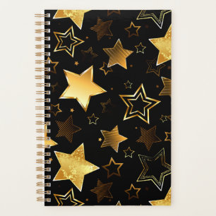 Naadloos patroon met gouden sterren planner