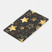 Naadloos patroon met gouden sterren post-it® notes (Schuin)