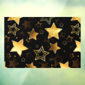 Naadloos patroon met gouden sterren raamsticker (Vel 3)