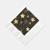 Naadloos patroon met gouden sterren servet (Hoek)