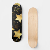 Naadloos patroon met gouden sterren skateboard (Voorkant)