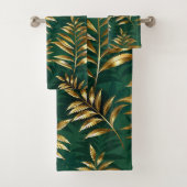 Naadloos patroon met gouden varens bad handdoek (Insitu)