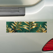 Naadloos patroon met gouden varens bumpersticker (Op auto)