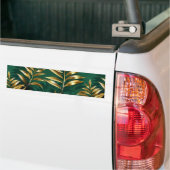 Naadloos patroon met gouden varens bumpersticker (Op Truck)