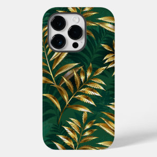 Naadloos patroon met gouden varens Case-Mate iPhone 14 pro hoesje