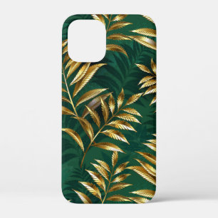 Naadloos patroon met gouden varens iPhone 12 mini hoesje