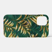 Naadloos patroon met gouden varens Case-Mate iPhone case (Achterkant (horizontaal))