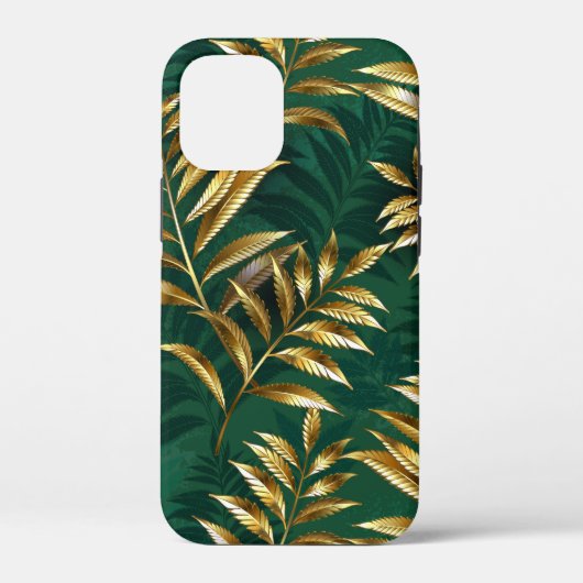 Naadloos patroon met gouden varens Case-Mate iPhone case (Achterkant)