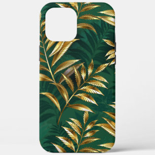 Naadloos patroon met gouden varens iPhone 12 pro max hoesje