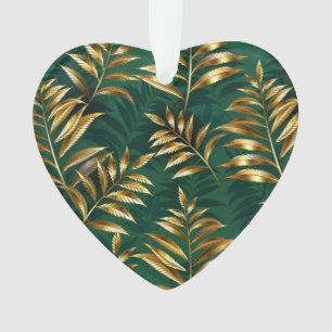 Naadloos patroon met gouden varens ornament