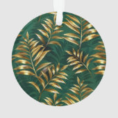 Naadloos patroon met gouden varens ornament (achterkant)