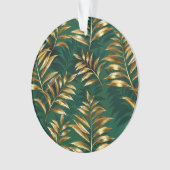 Naadloos patroon met gouden varens ornament (voorkant)