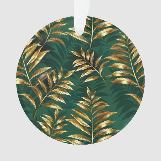 Naadloos patroon met gouden varens ornament (voorkant)
