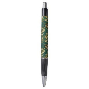 Naadloos patroon met gouden varens pen