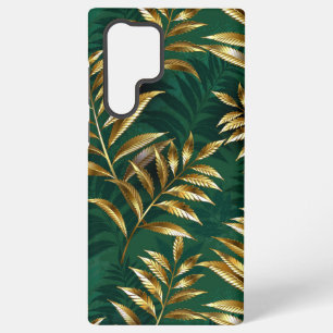 Naadloos patroon met gouden varens samsung galaxy hoesje