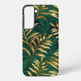 Naadloos patroon met gouden varens samsung galaxy hoesje