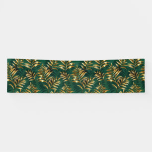 Naadloos patroon met gouden varens spandoek