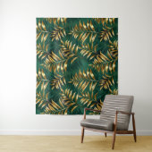 Naadloos patroon met gouden varens wandkleed (In situ)