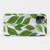 Naadloos patroon met groene theebladeren Case-Mate iPhone case (Achterkant (horizontaal))