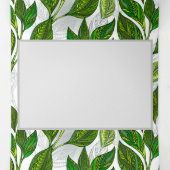 Naadloos patroon met groene theebladeren drieluik programma (Binnenkant midden)