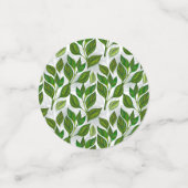 Naadloos patroon met groene theelbladeren confetti (Kleine voorkant)