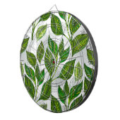 Naadloos patroon met groene theelbladeren dartbord (Voorkant Rechts)