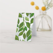 Naadloos patroon met groene theelbladeren klantenkaartje (Voorkant)