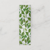 Naadloos patroon met groene theelbladeren klantenkaartje (Buitenkant ongevouwen)