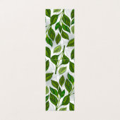 Naadloos patroon met groene theelbladeren visitekaartjes (Buitenkant ongevouwen)