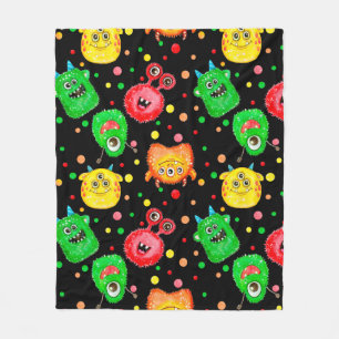 Naadloos patroon met handbeschilderde waterverf sc fleece deken