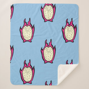 naadloos patroon met handgetekende draak voor sherpa deken