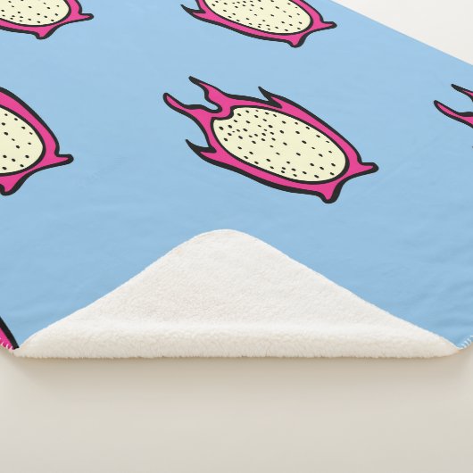 naadloos patroon met handgetekende draak voor sherpa deken (3/4)