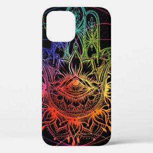 Naadloos patroon met handgetrokken hammen. Pop iPhone 12 Hoesje