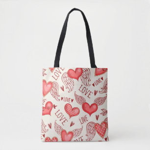 Naadloos patroon met hart. Happy Valentijnse's Da Draagtas