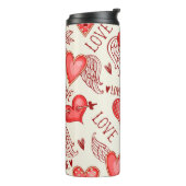 Naadloos patroon met hart. Happy Valentijnse's Da Thermosbeker (Gedraaid links)