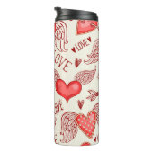 Naadloos patroon met hart. Happy Valentijnse's Da Thermosbeker (Geroteerd rechts)