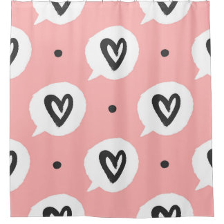 Naadloos patroon met harten. douchegordijn