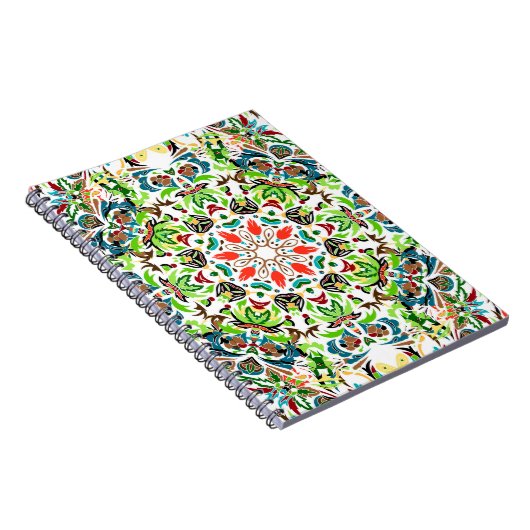 naadloos patroon met helder floreel ornament. Vin Notitieboek (Rechterzijde)