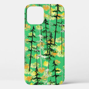 Naadloos patroon met herfstbos iPhone 12 hoesje
