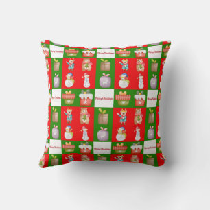 Naadloos patroon met kerst thema illustratie kussen