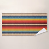 Naadloos patroon met kleurrijke strepen badhanddoek (Badhanddoek)