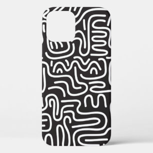 Naadloos patroon met lijnen voor het scheuren van iPhone 12 hoesje