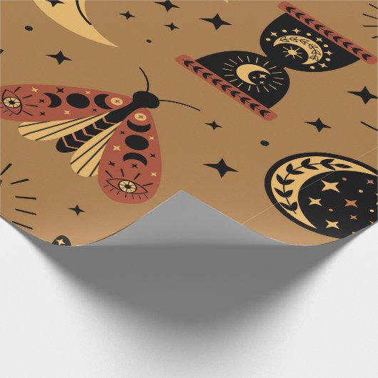 naadloos patroon met magische elementen cadeaupapier (Hoek)