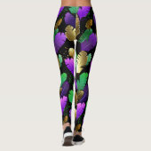 Naadloos patroon met Mardi Gras-veren Leggings (Achterkant)