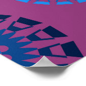 Naadloos patroon met meerkleurige ronde openingen poster (Hoek)